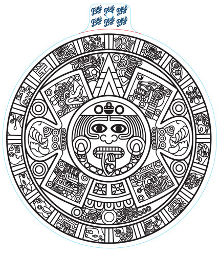 Medium Aztec Calendar Decal