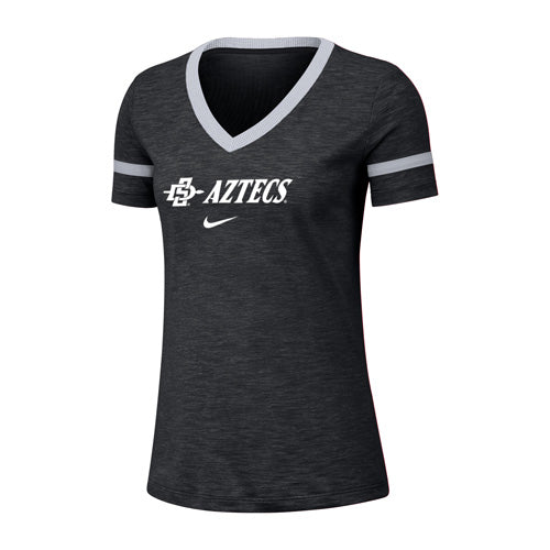 2020 Women's Nike Sideline SDSU Slub V-Neck Tee