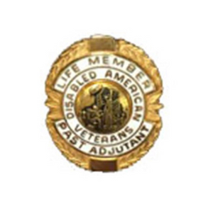 White Past Adjutant Life Member Officer Lapel Pin