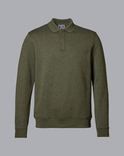 Load image into Gallery viewer, Long Sleeve Polo Sweatshirt - Olive
