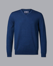 Load image into Gallery viewer, Merino V-Neck Sweater - Royal Blue
