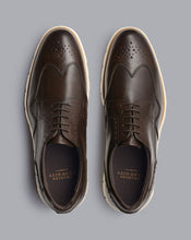 Load image into Gallery viewer, Leather Hybrid Sneakers - Dark Chocolate
