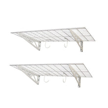 Load image into Gallery viewer, 18″ x 36″ Wall Shelves (Two Pack with Hooks)
