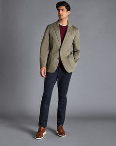 Cotton Stretch Jacket - Olive Green