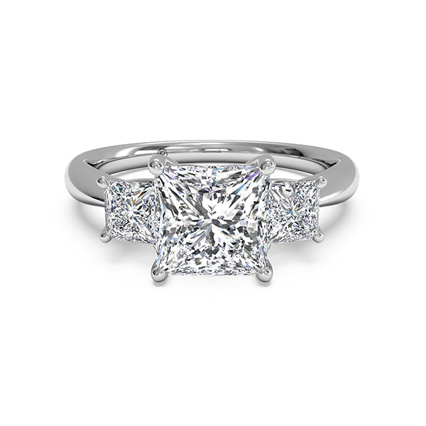 Ritani Three-Stone Diamond Engagement Ring Style: 1PCZ1237