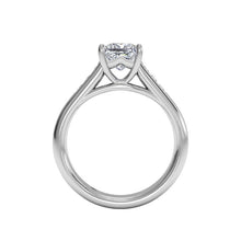 Load image into Gallery viewer, Solitaire Channel-Set Diamond Engagement Ring in 18kt White Gold (0.18 CTW) SKU: 1PCZ1193
