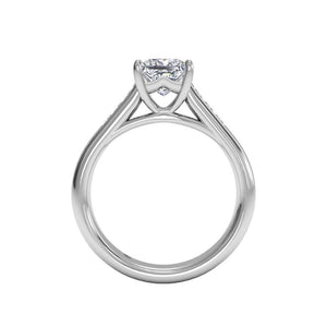 Solitaire Channel-Set Diamond Engagement Ring in 18kt White Gold (0.18 CTW) SKU: 1PCZ1193