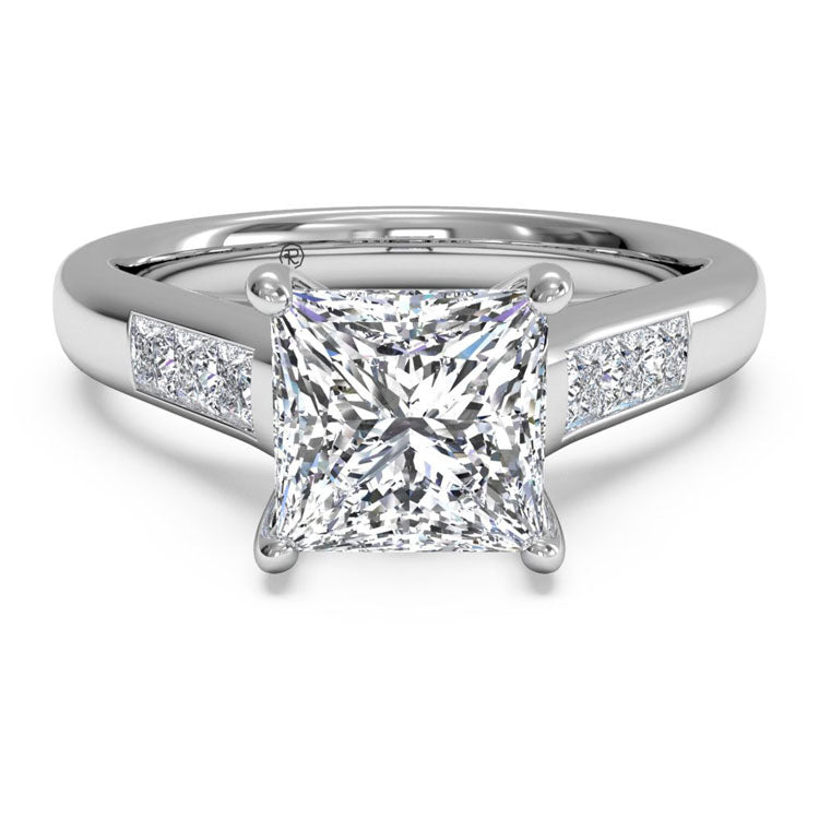 Solitaire Channel-Set Diamond Engagement Ring in 18kt White Gold (0.18 CTW) SKU: 1PCZ1193