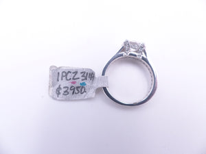 Ritani 18K White Gold Diamond Engagement Ring Style: 1PCZ3141