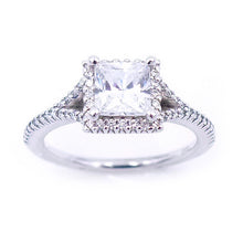 Load image into Gallery viewer, Ritani 18K White Gold French Set Halo Diamond Engagement Ring  SKU: 1PCZ3766
