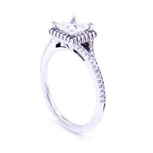 Load image into Gallery viewer, Ritani 18K White Gold French Set Halo Diamond Engagement Ring  SKU: 1PCZ3766
