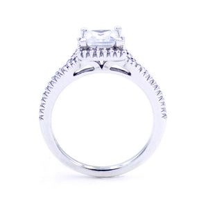 Ritani 18K White Gold French Set Halo Diamond Engagement Ring  SKU: 1PCZ3766