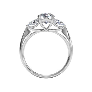 Ritani Modern 18K White Gold Three-Stone Diamond Engagement Ring  Style: 1RZ1010