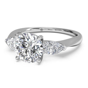 Ritani Modern 18K White Gold Three-Stone Diamond Engagement Ring  Style: 1RZ1010