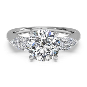 Ritani Modern 18K White Gold Three-Stone Diamond Engagement Ring  Style: 1RZ1010