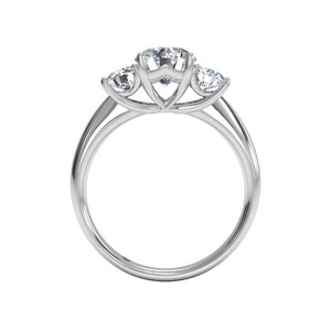 Ritani Three-Stone Diamond Engagement Ring 1RZ1015 SKU: 1RZ1015P-4589