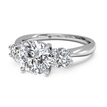 Load image into Gallery viewer, Ritani Three-Stone Diamond Engagement Ring 1RZ1015 SKU: 1RZ1015P-4589
