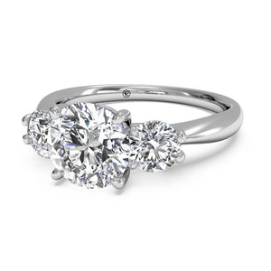 Ritani Three-Stone Diamond Engagement Ring 1RZ1015 SKU: 1RZ1015P-4589