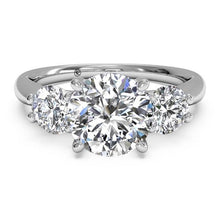 Load image into Gallery viewer, Ritani Three-Stone Diamond Engagement Ring 1RZ1015 SKU: 1RZ1015P-4589
