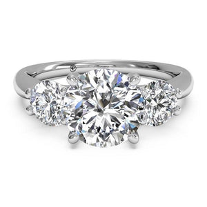 Ritani Three-Stone Diamond Engagement Ring 1RZ1015 SKU: 1RZ1015P-4589