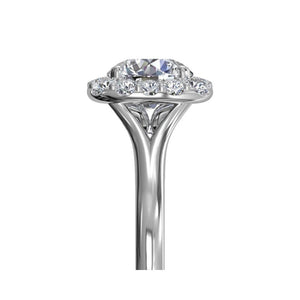 Ritani French-Set Halo Diamond Engagement Ring Style: 1RZ1322