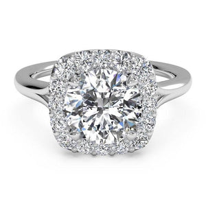 Ritani French-Set Halo Diamond Engagement Ring Style: 1RZ1322