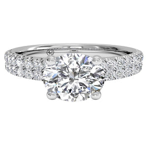 Ritani Double Double Row Diamond Engagement Ring Style: 1RZ1324