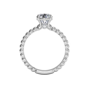 Ritani Solitaire Diamond Beaded Engagement Ring with Surprise Diamonds Style: 1RZ1325