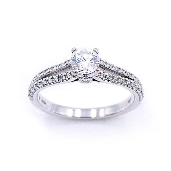 Ritani 14K White Gold Diamond Engagement Ring Style: 1RZ22488