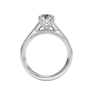 Ritani Tapered Pave Diamond Band Engagement Ring Style: 1RZ2378