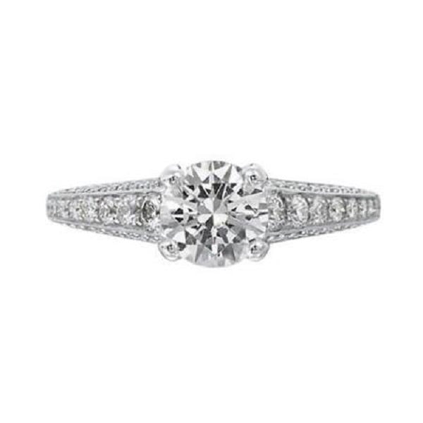 Ritani Modern 18K White Gold Diamond Engagement Ring Style: 1RZ2395