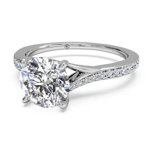 Load image into Gallery viewer, Ritani Modern Bypass Micropave Diamond Band Engagement Ring Style: 1RZ2490
