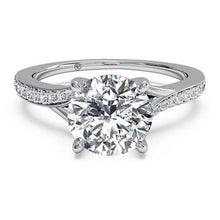 Load image into Gallery viewer, Ritani Modern Bypass Micropave Diamond Band Engagement Ring Style: 1RZ2490
