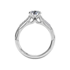 Ritani Solitaire Diamond Modern French-Set Band Engagement Ring Style: 1RZ2841