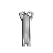 Load image into Gallery viewer, Ritani Solitaire Diamond Engagement Ring with Pave Tulip Detail Style: 1RZ3245
