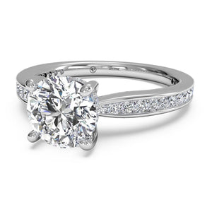 Ritani Tapered Channel-Set Diamond Band Engagement Ring Style: 1RZ3447