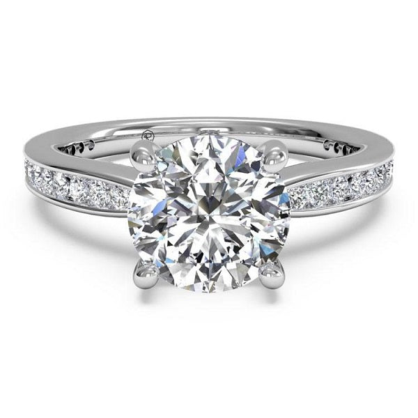 Ritani Tapered Channel-Set Diamond Band Engagement Ring Style: 1RZ3447