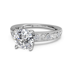 Ritani Grecian Leaf Diamond Band Engagement Ring Style: 1RZ3614