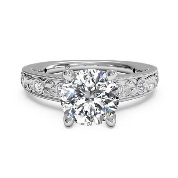 Ritani Grecian Leaf Diamond Band Engagement Ring Style: 1RZ3614