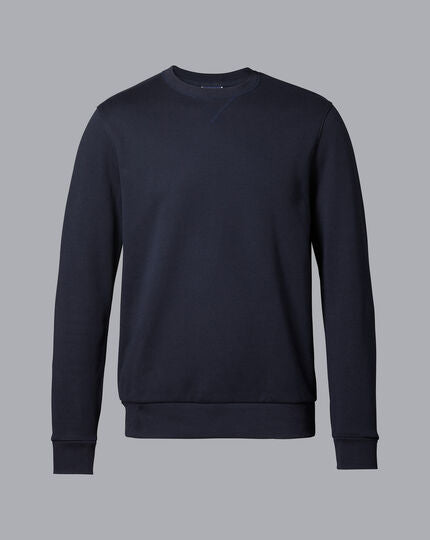 Jersey Crew Neck Sweater - Navy