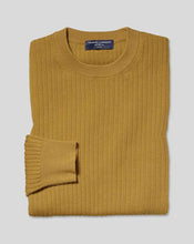 Load image into Gallery viewer, Wool Cotton Rib Sweater - Dark Yellow
