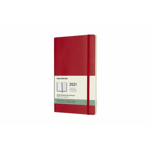 12 Month Weekly Planner Large Scarlet Red Soft Cover