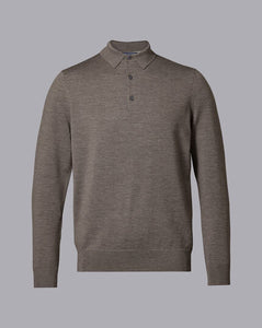 Merino Polo Sweater - Mocha