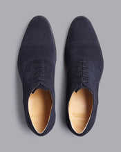 Load image into Gallery viewer, Goodyear Welted Oxford Toe Cap Shoes - Steel Blue

