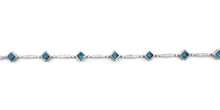 Load image into Gallery viewer, 18K White Gold And Blue Diamond Bracelet. Style: Blue Diamond Bracelet #1
