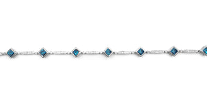 18K White Gold And Blue Diamond Bracelet. Style: Blue Diamond Bracelet #1