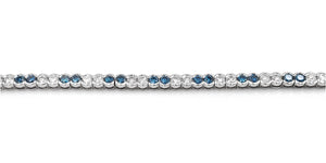 14K White Gold And Blue Diamond Bracelet. Style: 13592