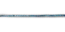 Load image into Gallery viewer, 14K White Gold And Blue Diamond Bracelet. Style: Blue Diamond Bracelet #2
