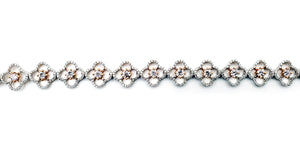 18K White Gold And Pink Faint Natural Diamond Bracelet. Style: SEB8660APG-1