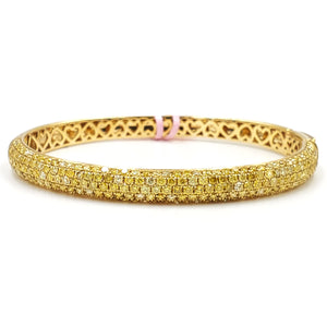 Sandra Biachi 18K Yellow Gold with Natural Color Diamond Bracelet. Style: SEG16305Y-1